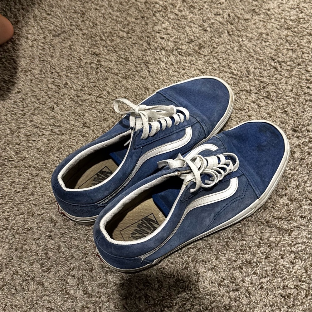 Vans Men's Navy and White Sneakers